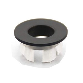 Sink Basin Trim Overflow Cover Brass Insert in Hole Round Caps Matte Black