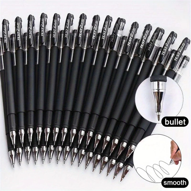 Unbranded 20PCS Ballpoint Pens-0.5mm Black Smooth Writing School Exam Office