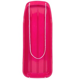 Best Choice Products 48in Kids Outdoor Plastic Sport Toboggan Winter Snow Sled Board Toy w/ Pull Rope - Color: Pink