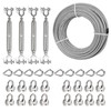 Fologtoo 50FT 1/4" Wire Rope Kit, Stainless Steel Cable with