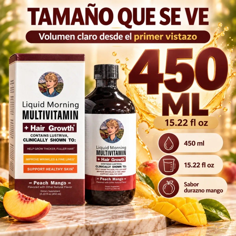 Multivitamínico Líquido Sabor Durazno Mango Bienestar Diario