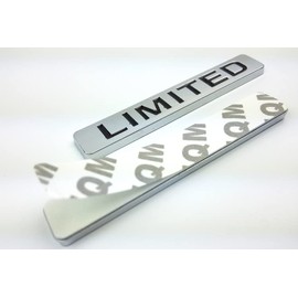2 PCS NEW 3D Zinc Alloy Chrome Limited Emblem Trim Kit Decal Trunk Sport Badge Sticker Fender Nameplate Universal Use (Black)
