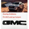 Auto For Front GMC Gloss Black OVERLAY Emblem Badge Fit