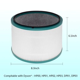 Lhari HEPA Replacement Filter, Compatible with Dyson Pure Cool Link DP01, DP03, Pure Hot + Cool Link HP00, HP01 HP02, HP03, Part # 968125-03