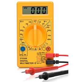 HILTEX 40508 Digital Multimeter Diode & Transistor Tester AC DC Volt Test Voltmeter, Automotive Multimeter Meter Tester, Measure Voltage Test, Car Battery Tester, Analog Multimeter Kit, Volt Meter