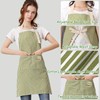 VPB Stripe Bib Apron,Adjustable Kitchen Apron,Cooking Cotton Apron with 2