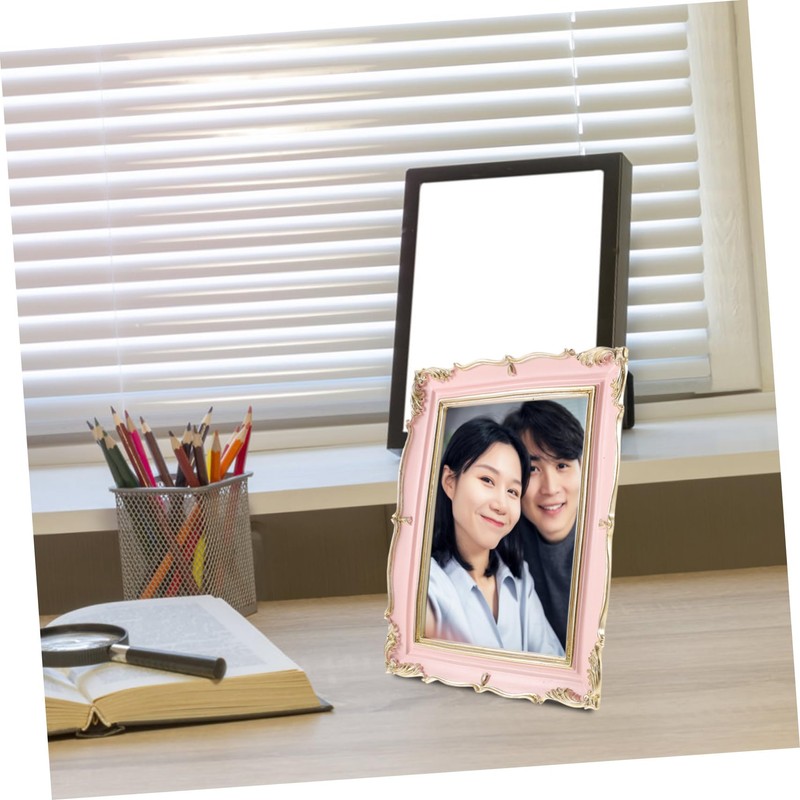 CIYODO 7 Inch Pink Resin European Photo Frame Home Decor