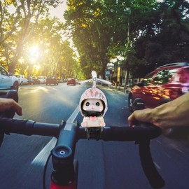 PRETYZOOM Bike Accessories Bike Bell Handlebars Mount Cat Doll with Propeller Helmet- Decoration Accessories Fixie Bike Accessories