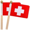 TSMD Switzerland Stick Flag Swiss Small Mini Hand Held Flags,5x8