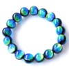 Gold Stone Keramarin Firefly Glass Bracelet, 0.5 inches (12 mm),