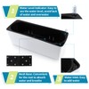 Skelang 2-Pack Self Watering Planter, Rectangle Flower Pot with Water