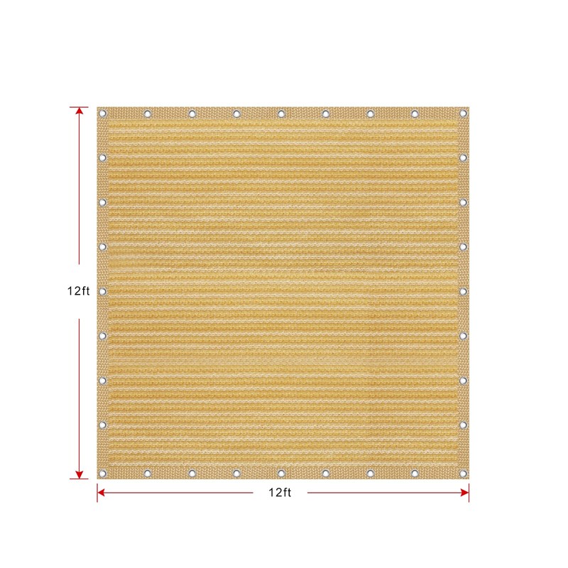 Shatex 90% Shade Fabric 12x 12ft Sun Shade Cloth with