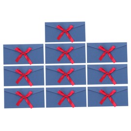 Gadpiparty 10Pcs Elegant Bowknot Envelope Greeting Cards Cover Vintage Style Invitation Envelopes Kraft Paper for Weddings Parties and Special Events