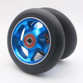 2Pcs Replacement 100 mm Pro Stunt Scooter Wheel with Abec 9 Bearings Fit for MGP/Razor/Lucky Pro Scooters (Blue)