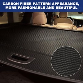 GZSH Cargo Cover fit for Honda CRV 2023 2024 2025 Retractable Cargo Cover Honda CRV Carbon Fiber Texture Cargo Cover Fit for Honda CRV 2023 2024 2025 |Protect Privacy| |Protect Your Cargo|