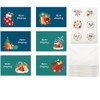 Christmas Cards Set with Envelopes and Stickers, 18 Pieces Christmas