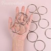 Framendino, 12 Pack Silver Metal Macrame Rings 2 Inch Dream