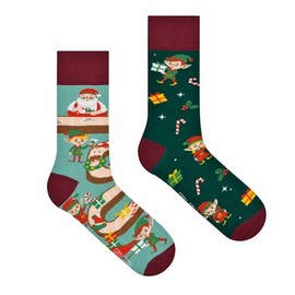 Spox Sox Casual Unisex Funny Crazy Colourful Socks for Men and Women, Elves