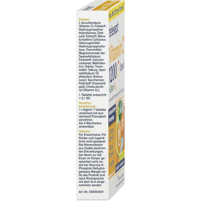 tetesept Vitamin C 1200 + Zinc + D3 - Dietary