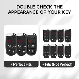 Slowrefine for Jeep Key Fob Cover with Keychain, for Jeep Grand Cherokee Renegade Wrangler Patriot Grand Commander, White, White