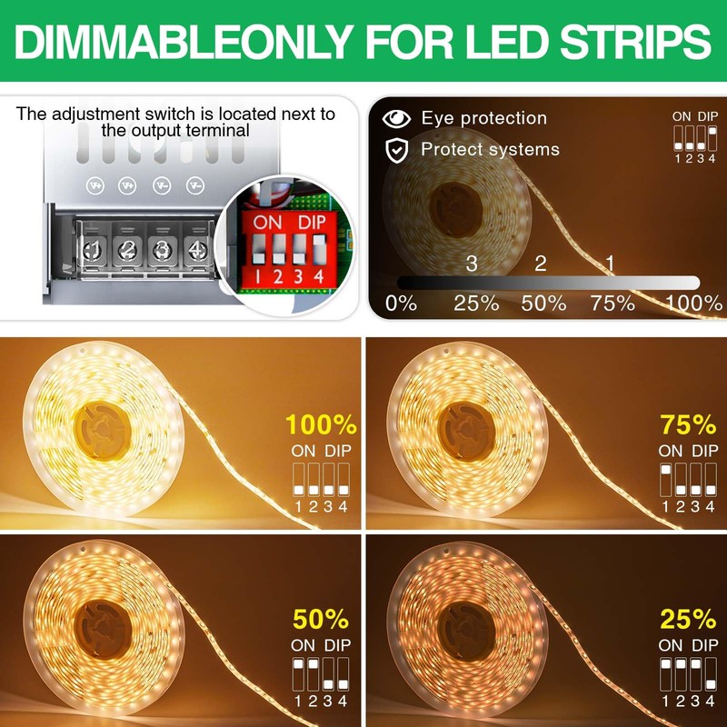 LED Transformer 230 V to 24 V 6.25 A, 150