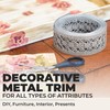 CraftyCrocodile Metal Ribbon for Decor Craft - Decorative Silver Trim