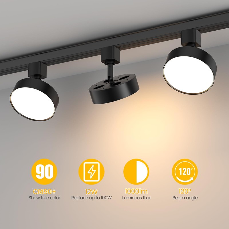 TuyuBEE Diffuse J Type Track Lighting Heads LED Track Light