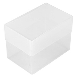 WestonBoxes Plastic Business Card Boxes - Holds 250 Business Cards - 70mm Deep (Clear, Pack of 50)