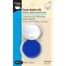 Dritz 14-60 Cover Button Kit with Tools, Size 60 - 1-1/2-Inch, 2-Piece
