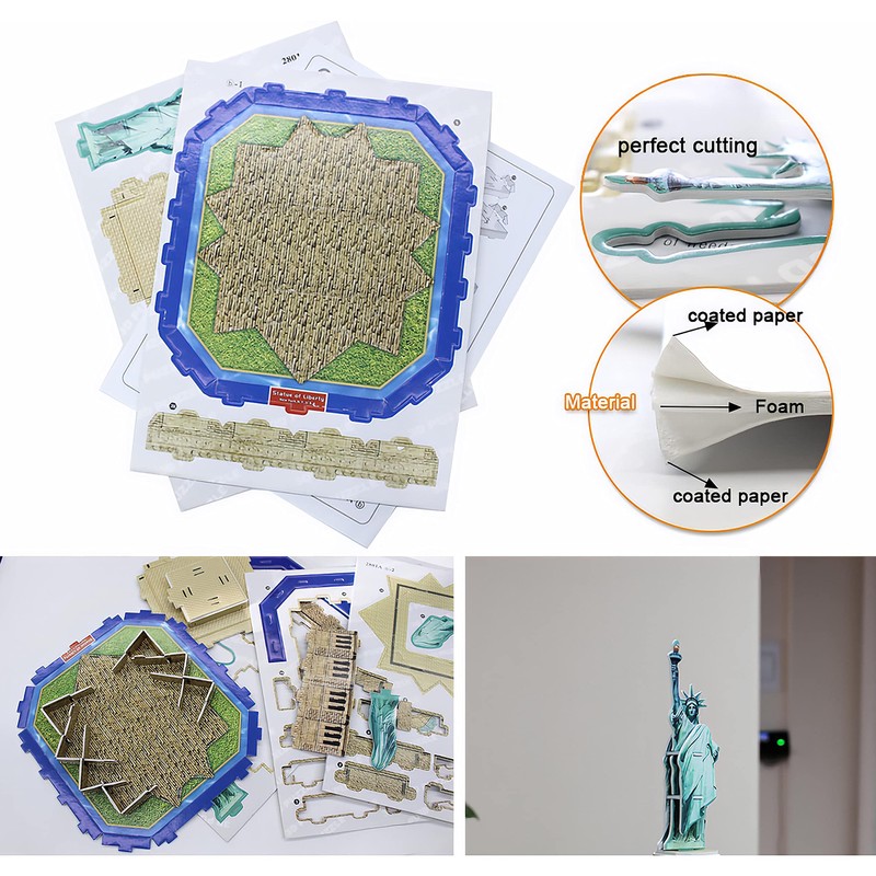 3D Puzzle Statue of Liberty - DIY Architecture Building Model