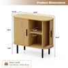 35" Fluted TV Stand, Mid Century Modern Entertainment Center with