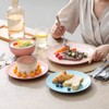 Selamica Ceramic 12-Pieces Dinnerware Sets, Scratch Resistant Plates and Bowls
