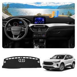 FIILINES Dash Cover for 2020-2025 Ford Escape (Without HUD), Dashboard Mat Accessories Dash Cover Sunshade Nonslip Mesh Protector No Glare Black