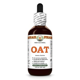 Oat (Avena Sativa) Dry Grain Glycerite, Made in Hawaii, Organic Raw Materials, All Natural, Vegan, Lab Tested Alcohol-Free Liquid Extract - 2 fl.oz