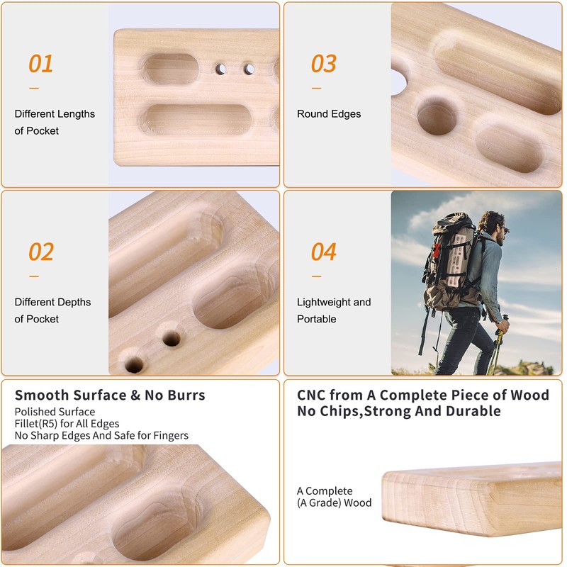 Two Stones Portable Hangboard | Rock Climbing Hangboard | Hang
