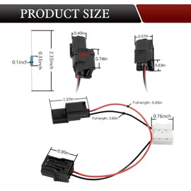 Arwrilt VCM Muzzler Harness Disable Kit, VCM Muzzler Harness Plug, VCM Line Socket, Automotive Repaired Accessaries for Honda 3.5L V6 Engine, Compatible with 08+ Accord 07+ Pilot Odyssey (Black)