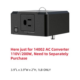 imuto 110V AC Converter 200W-14002 (Cannot Used Alone, Need Match 14001 Mini Solar Power Station 138.3WH for Home Camping Laptop TV Refrigerator)