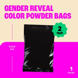 Chameleon Colors Blue & Pink Gender Reveal Powder - Blackout Kit - 1 lb Blue & 1 lb Pink Powder - Color Not Visible Through Bag - Easy Cleanup - Non-Toxic
