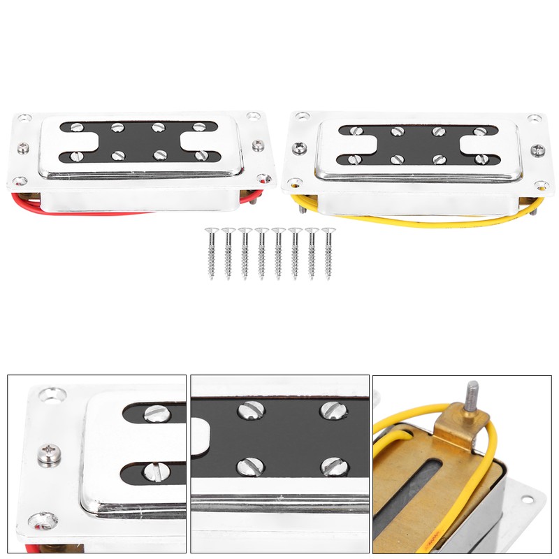 Pickup Guitar Bass Parts Lightweight Musical Instrument Accessories Silver 12K‑Resistance(Silver