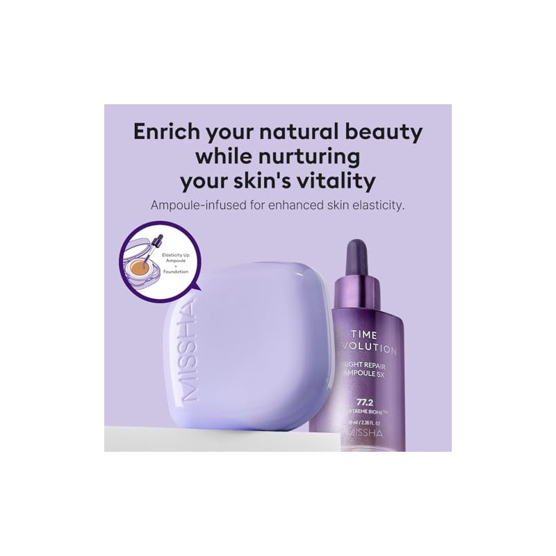 MISSHA- Base de maquillaje Serum Cushion Glow Layering Fit Cushion