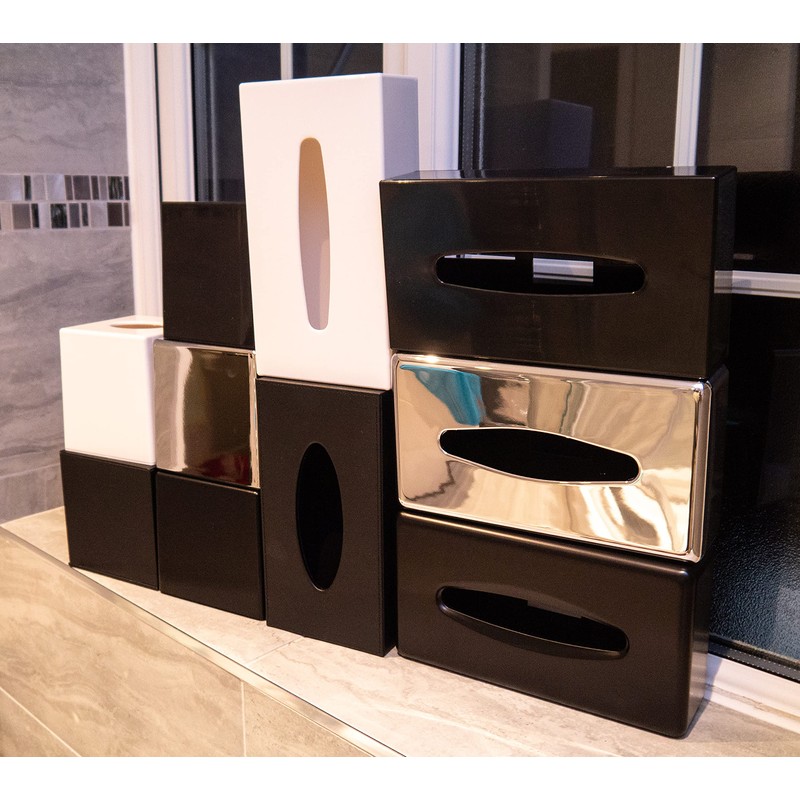 Mellcrest Cube Tissue Box Holders (Chrome)