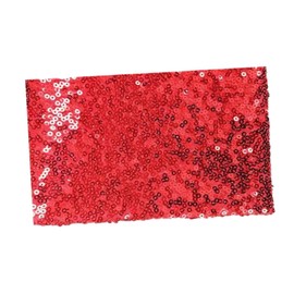 TEHAUX Shiny Sequin Fabric for Costumes and Decor Red Sequin Material for Tablecloth Dress Backdrop Easy to Cut for Parties and DIY Crafts