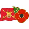 Poppy Day Car Window Sticker with Poppy and British Army