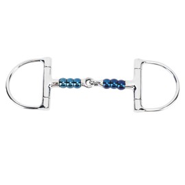 HEEPDD Freno para Caballo 125mm, Boca de Acero Inoxidable Antimordeduras, Anillo en D para Adiestramiento y Equitación, Superficie Pulida para Mayor Comodidad, Uso en Granjas y Hípicas