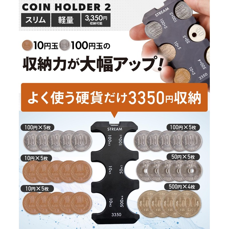 Stream Coin Holder 2 Coin Purses (No Slots) Coin Purse,