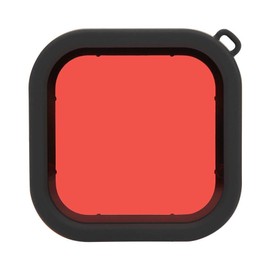 Action Camera Lens Diving Filter, Underwater Diving Waterproof Filter with Hanging Rope for GoPro 8 (Red)
