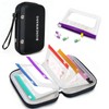 Pill Pouch Organizer,7 Zippered Waterproof Pill Pouches for Travel, Black