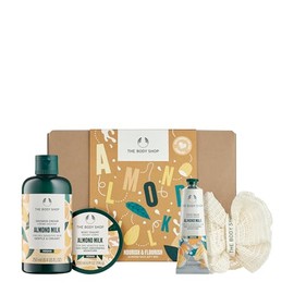 The Body Shop Nourish & Flourish Almond Milk Body Care Gift Set, Vegan, 4-Piece Gift Set