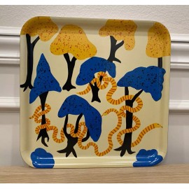 IKEA New ! IKEA PALPFJARIL Food  Tray Patterned/multicolor  13x13" 505.535.69