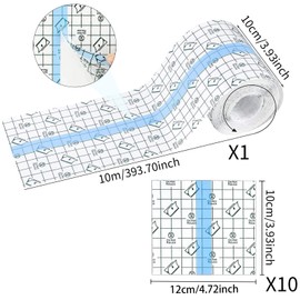 Mecctuck Waterproof Plaster, 15 cm x 10 m Shower Plaster, Waterproof, Shower Plaster, Roll Tattoo Film, Transparent, Tattoo Plaster Waterproof for Sports Showering (10 cm + 10)